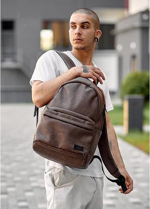 Мужской рюкзак sambag zard lst - коричневый нубук