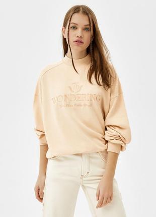 Oversize свитшот bershka1 фото