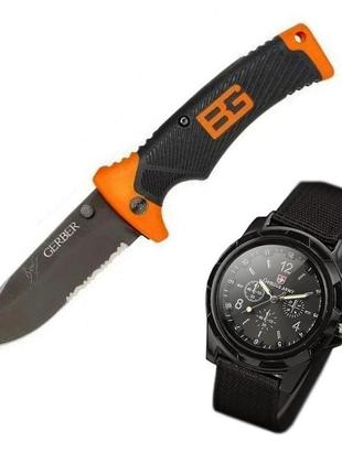 Ніж gerber bear grylls ultimate і годинник swissarmy skl11-207637