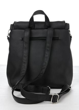 Жіночий рюкзак-сумка sambag loft - чорний9 фото