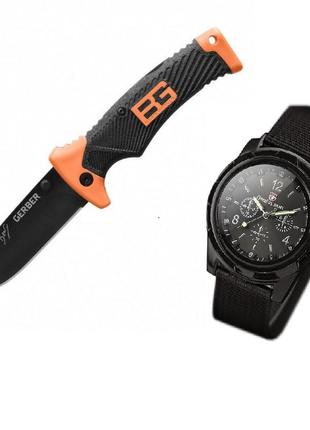 Ніж gerber bear grylls ultimate і годинник swissarmy