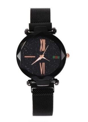 Жіночі годинники starry sky watch на магнітній застібці чорні