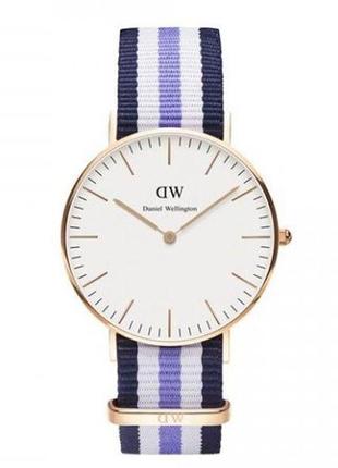 Годинник daniel wellington ( blue-white-purple )