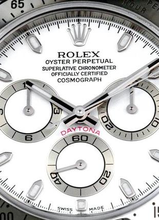 Часы в стиле rolex daytona silver ( white )4 фото