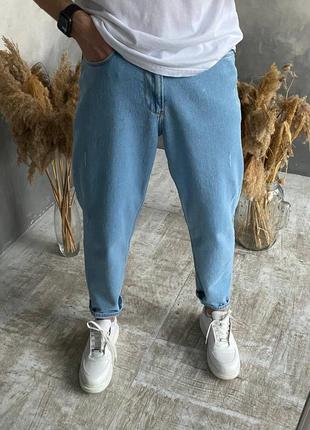 Мужские джинсы мом (свободного кроя)3 фото