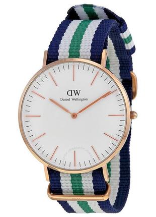 Часы daniel wellington ( green-blue-white )