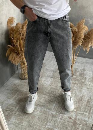 Мужские джинсы мом (свободного кроя)7 фото