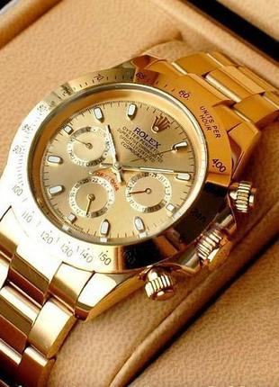 Часы в стиле rolex daytona ( gold )2 фото