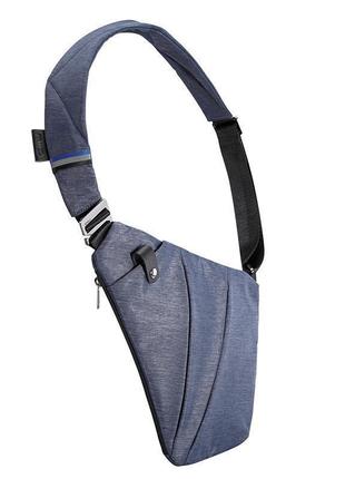 Мужская сумка через плече мессенджер cross body blue3 фото