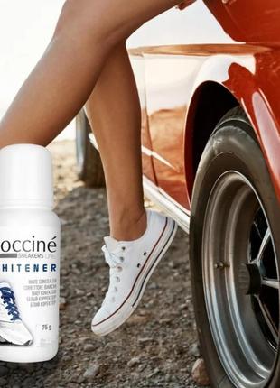 Белая краска для обуви coccine whitener 75мл