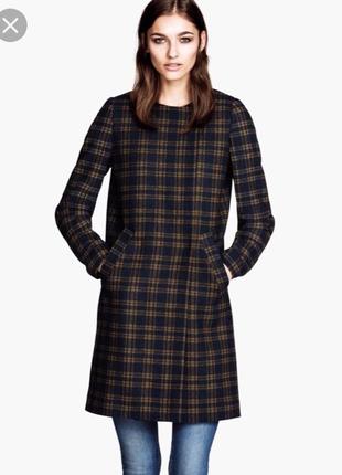 Пальто в клітинку h&m