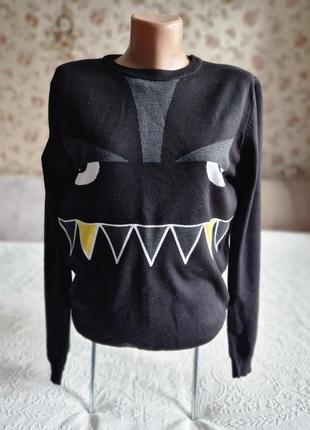 💣💣💣 свитер джемпер fendi  оригинал   monster face jumper