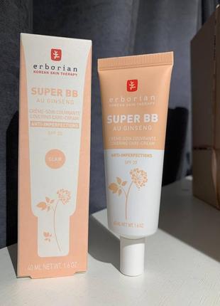 Тонуючий bb крем для обличчя erborian super вв cream clair 40 мл