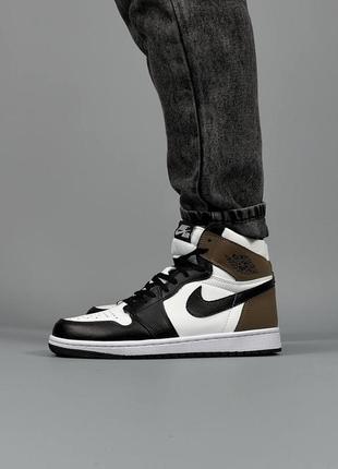 Мужские молодежные кожаные кроссовки nike air jordan 🆕 высокие джорданы2 фото