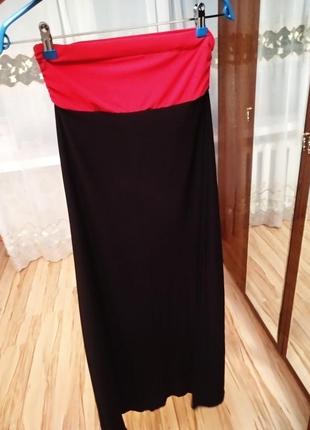 Стильное длинное платье бандо юбка трансформер, s-xl4 фото