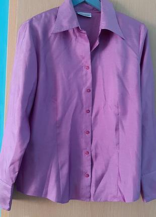 Стильная рубашка с длинными рукавами фиолетовая
