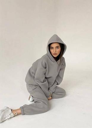 Теплий костюм з худі