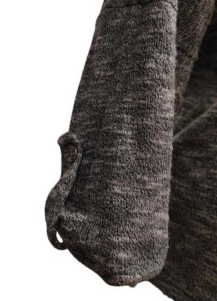 Жіноча кофта сіра з довгим коротким рукавом мереживо спинка6 фото
