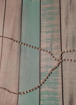 Колье метал скло 3