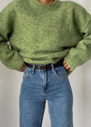 Мягкий объемный свитер, ангора на шерсти