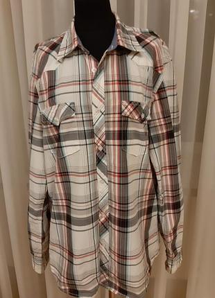 Рубашка мужская клетка h&m xl -54