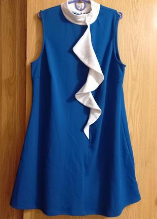 Трикотажное синьковое платье