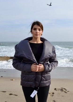 Короткая куртка парка oversize в стиле одеяло весенняя новая качественная3 фото