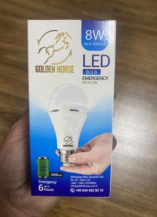 Світлодіодна лампочка з акумулятором до 6 годин без електр