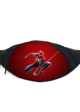 Поясная сумка бананка человек паук (gbims08) gear bag черный