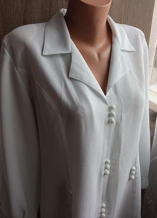 Женская рубашка блузка белая 50/52 размер