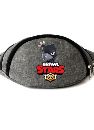 Сумка бананка на пояс бравл старс ворон cappuccino toys