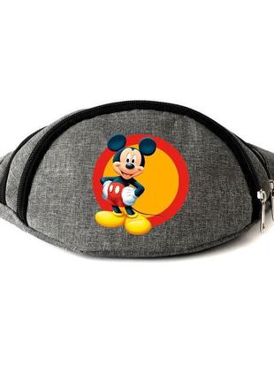 Сумка бананка на пояс микки маус (mm-01) cappuccino toys серая