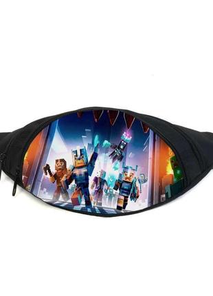 Поясная сумка бананка майнкрафт (gbmc04) gear bag черная