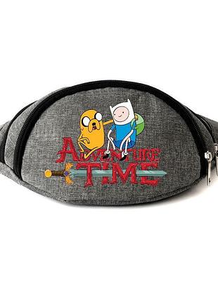 Сумка бананка на пояс время приключений adventure times (at-03) cappuccino toys серая