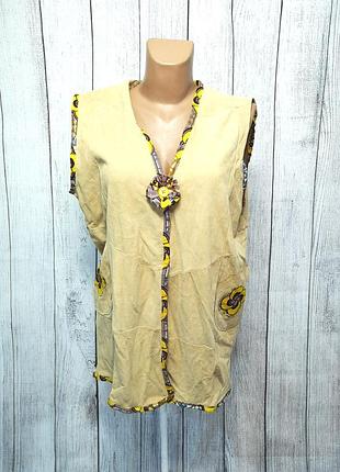 Шкіряна Жилетка етно, l (44), якісна тонка шкіра, отл упоряд!