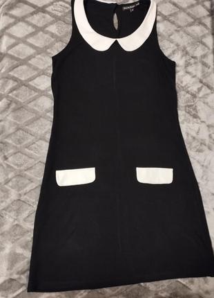 Плаття міді жіноче чорне в'язаний трикотаж,розмір 14(42) на 46-48розмір від next7 фото
