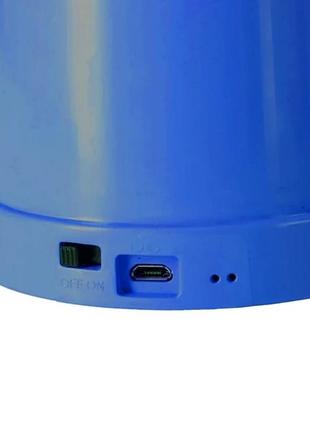 Лампа на гибкой ножке desktop lamp el-2176 синий с функцией powebank 1200mah, держателем телефона6 фото