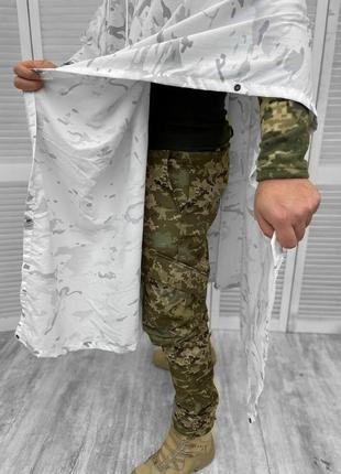 Дощовик пончо, маскувальний зимовий костюм3 фото