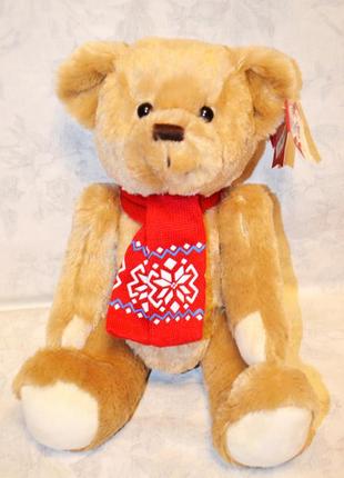 Шарнирный медвежонок в шарфике, рождественский шарнирный мишка
