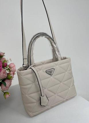 Женская сумка prada, beige 5