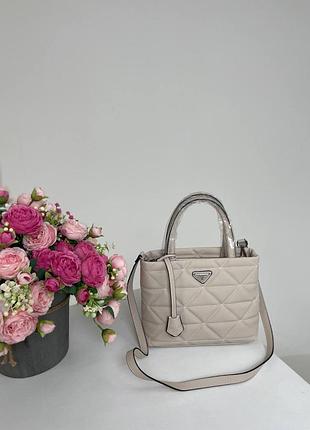 Женская сумка prada, beige 4
