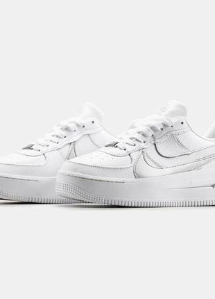 Кросівки nike air force 1 white silver5 фото