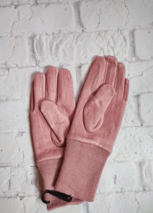 #розпродаж рукавичок на дівчинку колір пудра3 фото