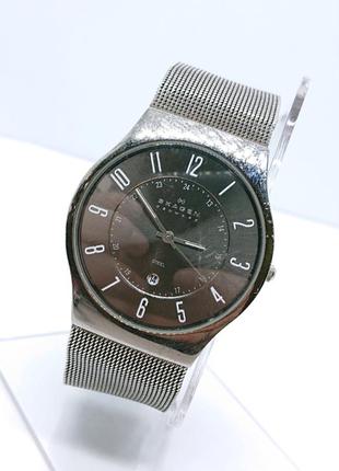 Чоловічий годинник skagen 233xlstm із сірим металевим іонним покриттям з циферблатом