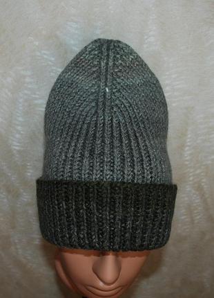 Шапка женская ручная работа handmade /50%шерсть  /эластичная/