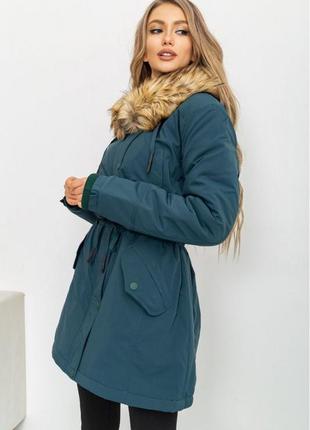 Куртка женская цвет темно-зеленый3 фото