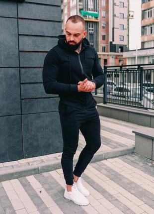 Костюм спортивний чоловічий чорного кольору