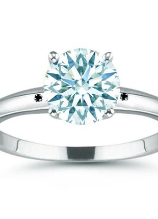 Кільце 925 муассанит 2.80 ct розмір 17.5