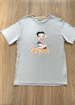 Вінтажна чоловіча бавовняна футболка з принтом betty boop 1980-1990