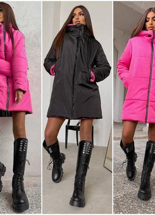 Двухсторонняя куртка -пальто зимка❄️ предоплата
